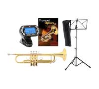 Classic Cantabile TR-30L trompette en Sib set avec accordeur-métronome, pupitre et méthode