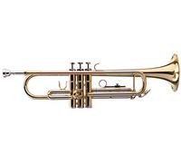 Classic Cantabile TR-40L Trompette Sib (pavillon 125 mm, pistons inox, coulisse en maillechort, étui, embouchure) doré
