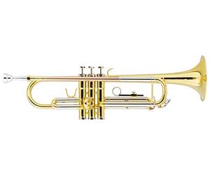 Classic Cantabile TR-40ML Trompette Sib, Pavillon: 125 mm, 2 clés d'eau | Percepteur: laiton doré, Coulisses: maillechort, Pistons: acier inoxydable, Selle pouce sur la coulisse du 1er piston, 68 mm
