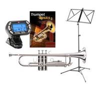 Classic Cantabile TR-40S Trompette Si Bémol avec Métronome / Accordeur, Pupitre à Partition