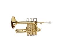 Classic Cantabile Brass PT-196 Piccolo Trompette en Sib - Forme Longue - Perce : 11,7 mm - Pavillon : 100 mm - Laiton, verni - Inclus embouchure et étui