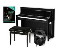 Classic Cantabile UP-1 SH Piano Droit Numérique Noir Brillant Deluxe Set avec Banc et Casque
