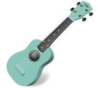 Ukulele Soprano de Guitare Uke Bois Mahagoni 4 Cordes de Nylon Turquoise