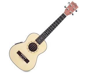 Classic Cantabile UT-260PU S Ukulélé ténor avec micro (micro avec égaliseur 3 bandes, table en épicéa massif, incl. housse et pile) naturel