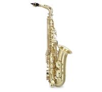 Classic Cantabile Winds AS-450 Saxophone Alto Eb Brossé, Verni transparent | Saxophone alto en laiton, Brossé mat à la main e Fa# aigu, Son plein et chaud, Mécanique de clés très ergonomique, 4 kg