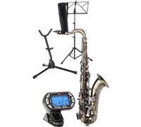 Classic Cantabile Winds TS-450 Antique Yellow Set Saxophone Ténor (laiton, finition vintage, clés haut Fa, étui, support, accordeur, métronome, pupitre)