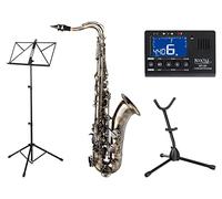 Classic Cantabile Winds TS-450 Antique Yellow Set Saxophone Ténor (laiton, finition vintage, clés haut Fa, étui, support, accordeur, métronome, pupitre)