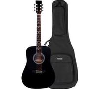 Classic Cantabile WS-10BK-LH Guitare Western Gaucher Set Gigbag G