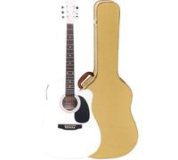 Classic Cantabile WS-10WH-CE Guitare Western blanche avec micro Set Hardcase
