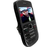 Krusell CLASSICCUIRC3 Krussel Etui classique cuir noir pour Nokia C3 Noir
