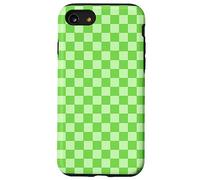 Classic Checkered Checker Checkerboard Green Pattern Coque pour iPhone SE (2020) / 7/8
