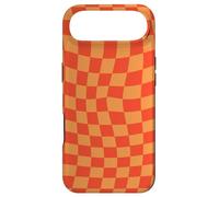 Classic Checkered Checker Checkerboard Wavy Orange Coque pour iPhone Air