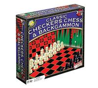 Classic Checkers Chess And Backgammon Set - For Ages 7 Years And Up