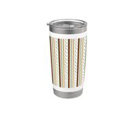 Classic Christmas Stripes Festive Red Green Holiday Stars Gobelet isotherme en acier inoxydable double paroi