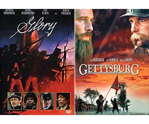Classic Civil War Dramas: Glory + Gettysburg 2 DVD Combo American Civil War History Denzel