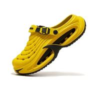 Classic Clog for Men & Women, Breathable Platform Clogs with Cushioned EVA Sole for Pool Garden Indoor Outdoor (Yellow,42)