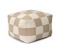 Classic Collection Pouf Square 50x50 cm Blanc-naturel