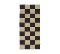 Classic Collection Tapis de couloir Squares Black-natural. 80x200 cm