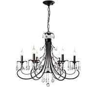 Classic Crystal Ball Chandeliers Black Ceiling Light E14,Chain Length 50cm Adjustable Height Candle Pendant Light,lumières suspendues
