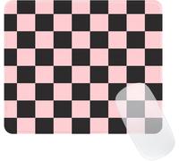 Classic Damask Mouse Pad,Mouse Mat with Rubber Base,Waterproof and Non-Slip,Small Mousepad with Precise Sewing,Suitable for Work,Home,Pink Black