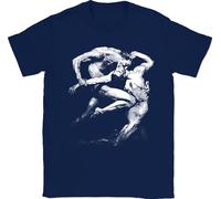 Classic Dante and Virgil in Hell Oversized Tee (2XL, Navy)