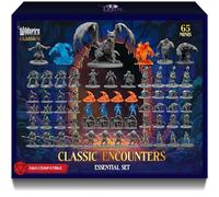 Classic Encounters - Ensemble Essentiel - 65 Monstres emblématiques DND en Vrac, 28 mm, Figurines de RPG DND Non peintes, Donjons et Dragons D&D, Figurines Fantaisie D&D, assemblées Non apprêtées