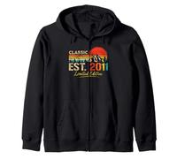 Classic Est. 2011 Limited Edition Vintage Year 2011 Birthday Sweat à Capuche