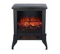 Classic Fire Cheminée Électrique Effet Flamme Verona - Radiateur Électrique 1800/2000W - Chauffage - Cheminée Décorative Noire