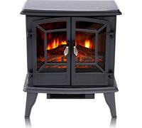 Classic Fire Cheminée électrique Narvik avec chauffage et LED - Cheminée électrique 1800W - Noir