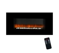 Classic Fire Cheminée d'ambiance Noir verre H48 x L94 x P12 cm