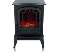 Classic Fire Cheminée Torino AJ150 Cheminée électrique avec chauffage et feu LED - Cheminée électrique 2000W - 38 x 24 x 56,5 CM - avec protection contre la surchauffe - Noir