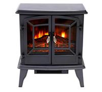 Classic Fire Cheminée électrique Narvik – Effet flamme 1800W – Noire
