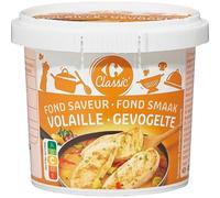 CLASSIC' - Fond de Volaille CARREFOUR | Un bouillon onctueux aux saveurs authentiques | Pour vos plats savoureux | le pot de 110g | LOT DE 4