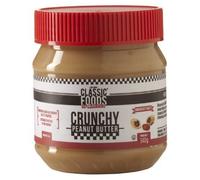 Classic Foods of America Beurre de Cacahuètes Crunchy 340g - Texture Croquante avec Éclats de Cacahuètes, Saveur Intense - Parfait pour Tartines, Pancakes et Recettes Gourmandes Américaines