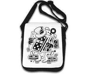 Classic Gambler Domino Poker Chips Sac bandoulière Blanc