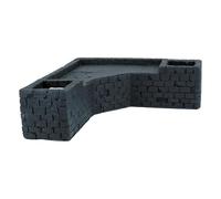 Classic Grande étagère d'angle pour Aquarium - Noir - 213 x 213 x 67 mm - Aspect Rocher Naturel - Décoration en résine sûre pour Aquariums d'eau Douce