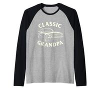Classic Grandpa - Grand-père Papa Amateur de Voitures Classiques Manche Raglan