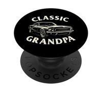 Classic Grandpa - Grand-père Papa Amateur de Voitures Classiques PopSockets PopGrip Adhésif