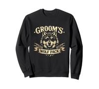 Classic Groom's Wolf Pack Bachelor Team Groomsmen Crew Party Sweatshirt