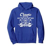 Classic Hot Rod American Old Cars Automobile Hotrod Garage Sweat à Capuche, Unisexe pour Adultes, Bleu Royal, S