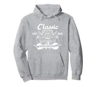Classic Hot Rod American Old Cars Automobile Hotrod Garage Sweat à Capuche, Unisexe pour Adultes, Gris Chiné, XXL