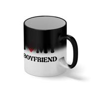 Classic I Heart My Boyfriend Mug - Funny Girlfriend Novelty Tea Cup - Valentines Day Relationship Gift Magie noire tasse à café Mug