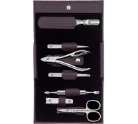 Classic Inox Étui En Cuir De Vache Avec Bouton-Pression Fixation 7-Pièces Set,Pourpre,1 Unité