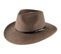 Classic Italy - Chapeau Fedora Pliable, imperméable, Large Bord, Homme ou Femme Classique Large - Taille 60 cm - Camel