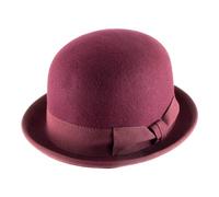Classic Italy - Chapeau Melon Feutre Homme ou Femme Classic Melon - Taille 54 cm - Bordeaux