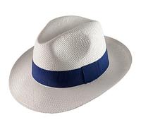 Classic Italy - Chapeau Panama Paille Homme ou Femme Banes - Taille 64 cm - 113-bleu
