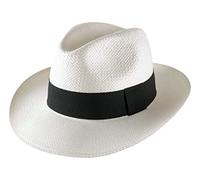 Classic Italy - Chapeau Panama Paille Homme ou Femme Classic Paille Large - Taille 53 cm - Blanc