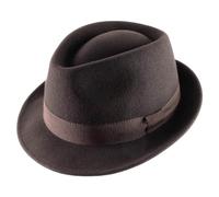 Classic Italy - Chapeau Trilby Feutre Homme ou Femme Trilby - Taille 61 cm - Marron