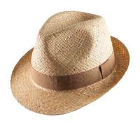 Classic Italy - Chapeau Trilby Paille Pliable, Homme ou Femme Palma Trilby - Taille 56 cm