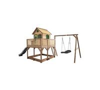 Classic Liam Playhouse With Roxy Nest Swing Brown/Green - Toboggan Gris
